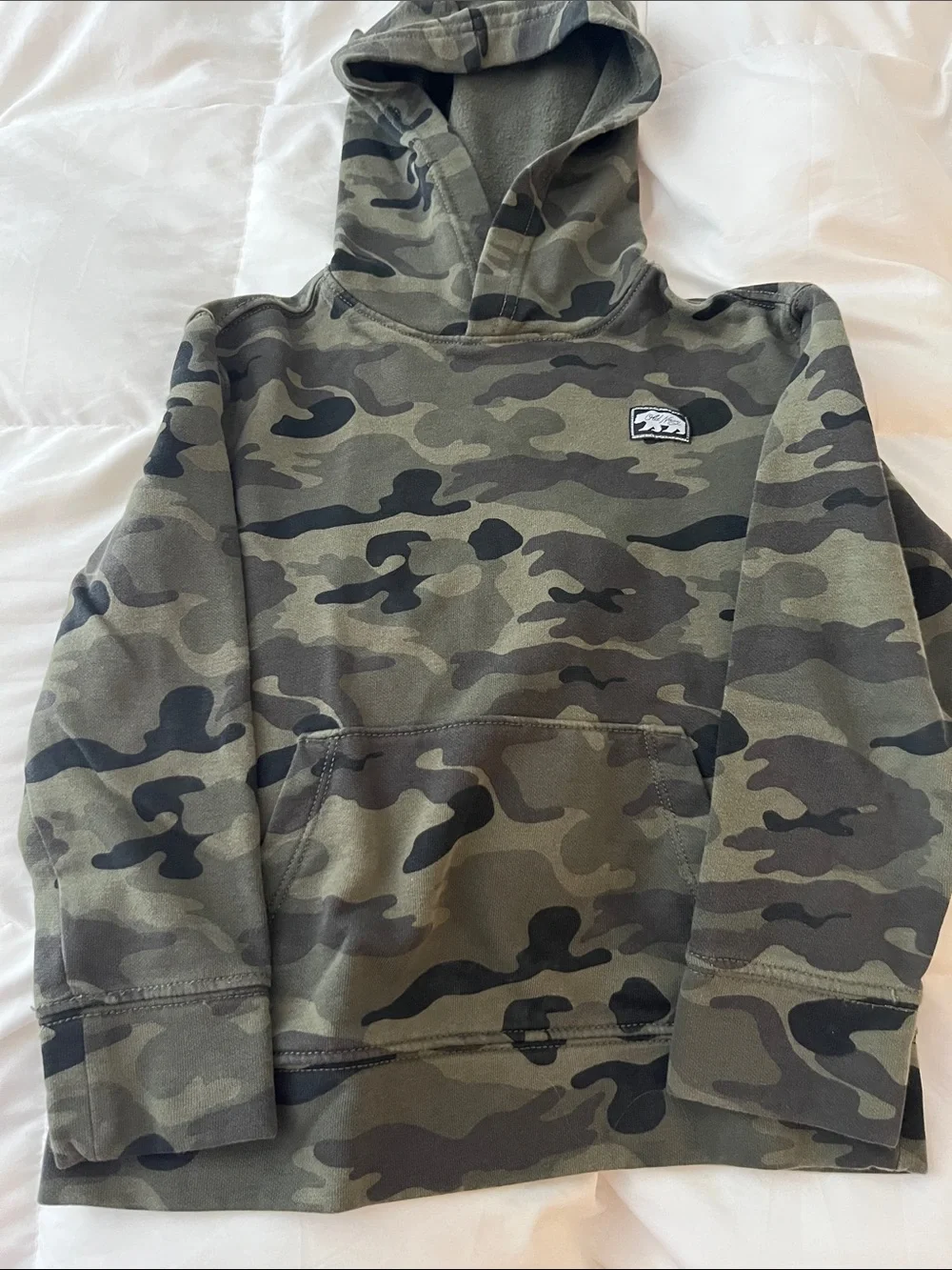 Old Navy Boys' Camo Hooded Pullover - Green & Black